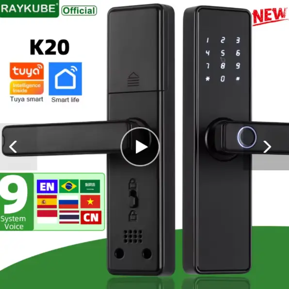 RAYKUpunK20-Serrure de porte biométrique